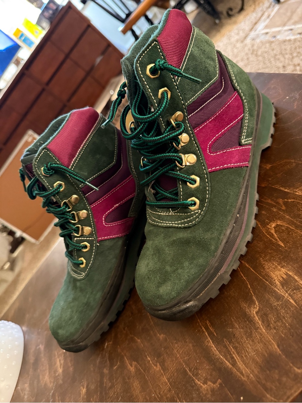 Vintage 80s 90s Guardian Iron Age Women’s Steel Toe Hiking Boots Shoes, Size 8.5